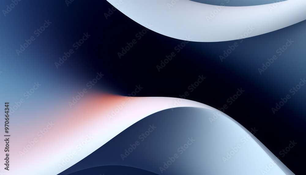 Poster abstract colorful wavy shapes wallpaper. modern curvy background with motion effect. generative ai