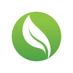 Leaf green nature logo and symbol vector