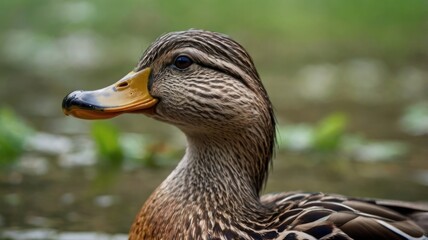 Close-up Portrait of a Duck