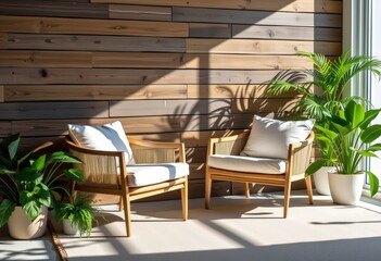 table and chairs in the garden