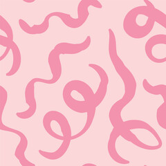 Seamless abstract pattern with squiggles and scribbles. Weaved curved lines. Chaotic ink scribbles decorative texture. Messy doodles, wavy and curly lines.