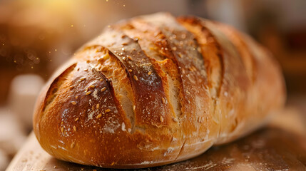 Freshly Baked Bread Photo with Sesame Seeds
