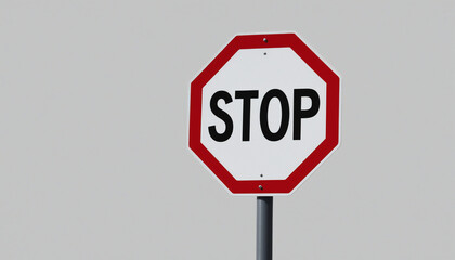 Obraz premium Panneau signalisation rouge trafic avertissement stop code route vitesse intersection.