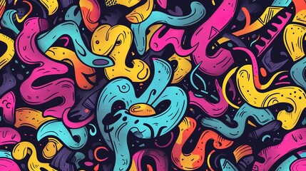 Fototapeta premium Bold typography pattern wallpaper