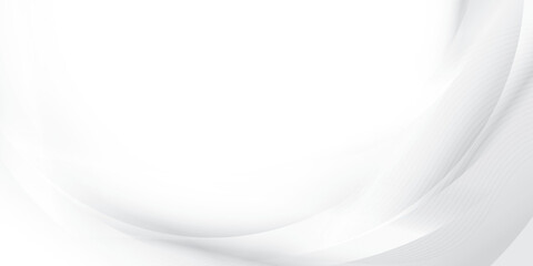 Abstract  white and gray color, modern design stripes background with curve lines, wavy pattern. Vector illustration.
