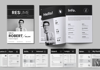 Resume Book Layout - Powered by Adobe