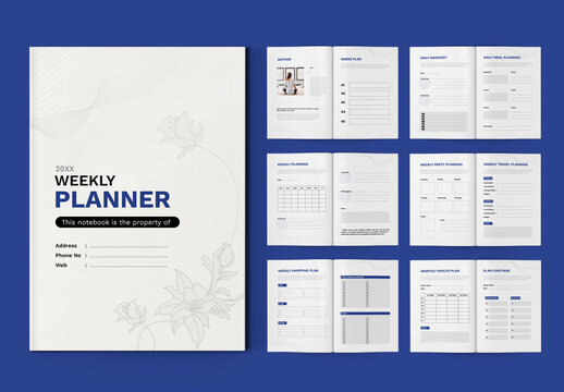 Weekly Planner Design Template Layout
