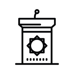 traditional clock icon line vector design in trendy style