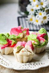 Colourful Blossom Steamed Cupcake or Apam Mekar
