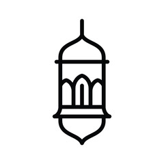 light ramadan icon line vector design in trendy style