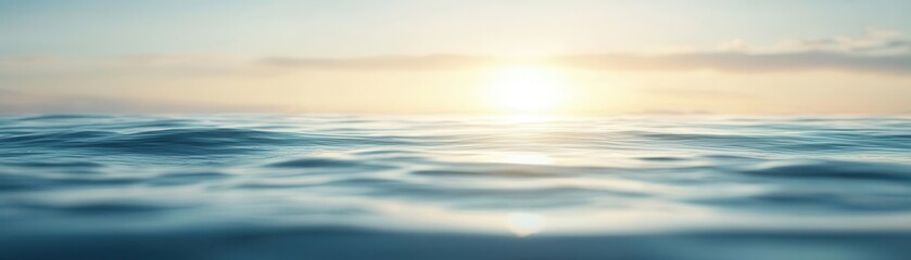 Obraz premium Microplastic particles floating in ocean water, highlighted by sunlight, Microplastics, marine pollution, environmental crisis