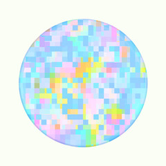 pastel abstract sphere background . pixel art .