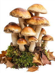 boletus mushrooms isolated on white background