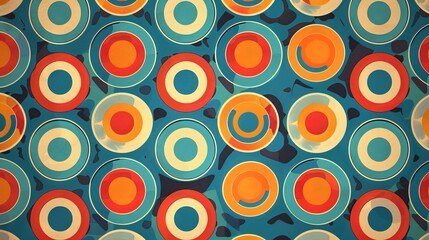 orange tone retro pattern seamless wallpaper