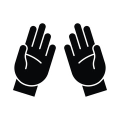 pray icon solid vector design in trendy style
