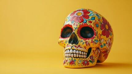 Painted Skull for Mexican Day of the Dead Celebration