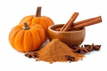 A fresh Pumpkin spice and Pumpkin spice Power isolated on white