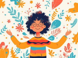Into the Realm of Wonder and Discovery: A Person Embracing the Unknown with Unbridled Joy