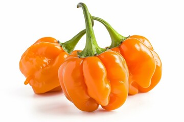A fresh Scotch bonnet isolated on white