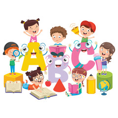 Alphabetic Doodle Illustration for Download