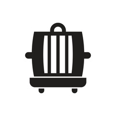 Pet carrier icon logo silhouette design template illustration