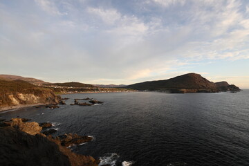 sunset in Trout River Bay Newfoundland Canada