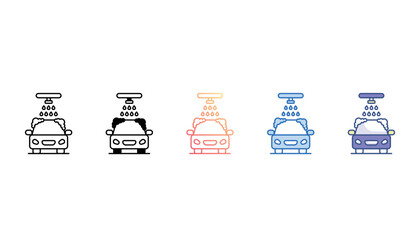 Car wash icon design with white background stock illustration