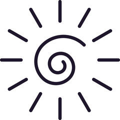 Sun Linear Isolated Simple Symbol for Websites and Apps