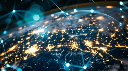 Obraz premium Worldwide connection made possible by technology.