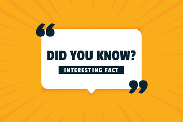 vector modern did you know interesting facts background design
