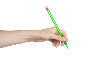 hand with pencil writing
