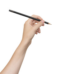 hand with pencil writing