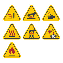 burn hazard flat symbol