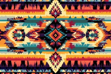 Southwest Navajo geometric pattern for textiles.