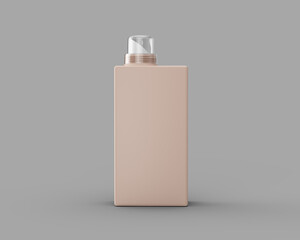 Sleek Pastel Laundry Shampoo Bottle With A Pump Dispenser Showcases Modern Design 3D Illustration