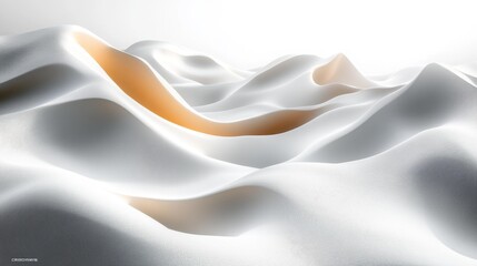 Serene White Fabric Dunes Generative AI