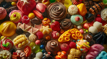Fototapeta premium Assortment of Colorful Candies Photo