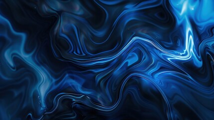 Obraz premium abstract blue liquid background with wavy patterns and flow
