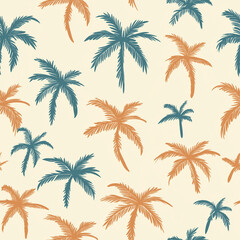 Beach palm seamless texture pattern