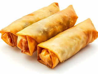 Three Crispy Fried Spring Rolls Photo