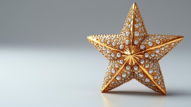 Golden Star Ornament Generative AI