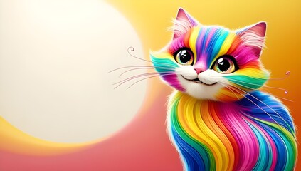 Cute Colorful Cat
