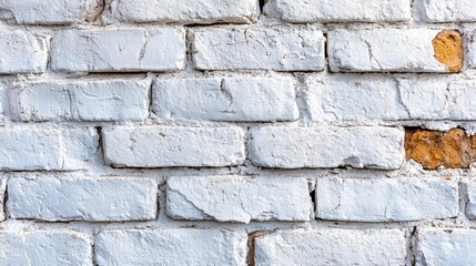 White Painted Brick Wall Texture Generative AI