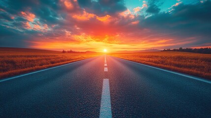 Sunset Road to Infinity Generative AI