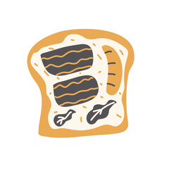 Illustration stamp stickers salad food icons restaurant bread fast food