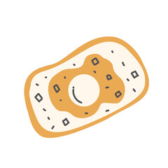Illustration stamp stickers salad food icons restaurant bread fast food