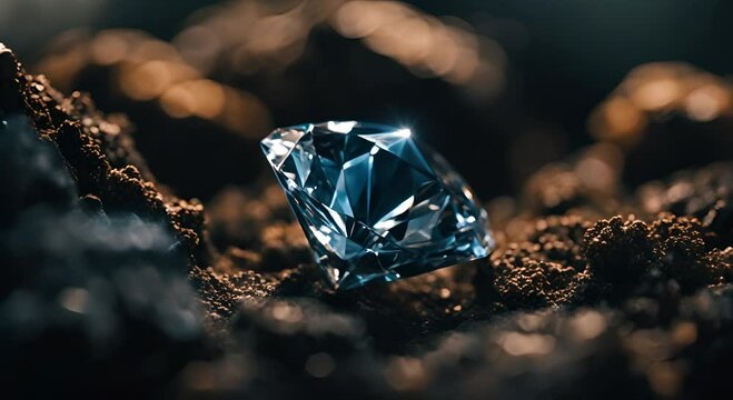 Diamond in a mine.