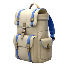 white stylish back pack. icon for grafic design, no background