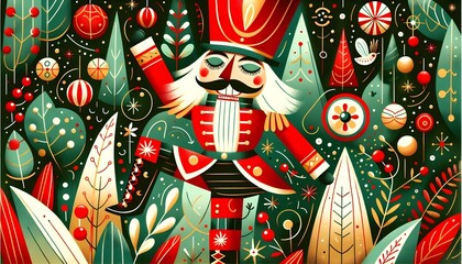 Nutcracker Festivo: Magia Navide&ntilde;a Ilustrada