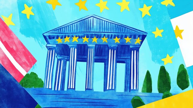 Europe day celebration poster design in high resolution 8k